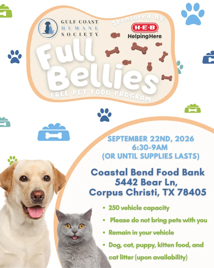 FREE Pet Food Drive Through! 🚨 We’re partnering with the Coastal Bend Food Bank to&hellip;